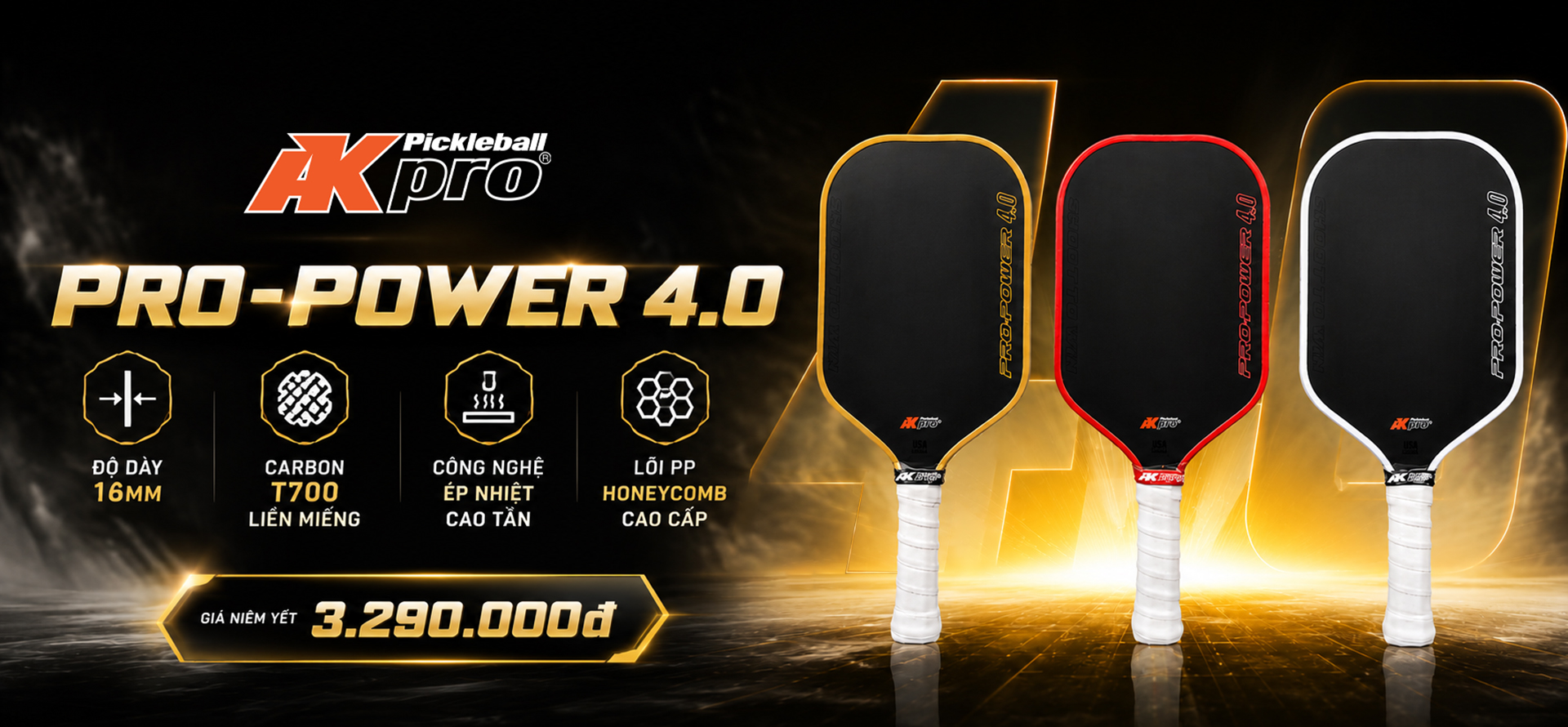 ra mắt vợt akpro pickleball